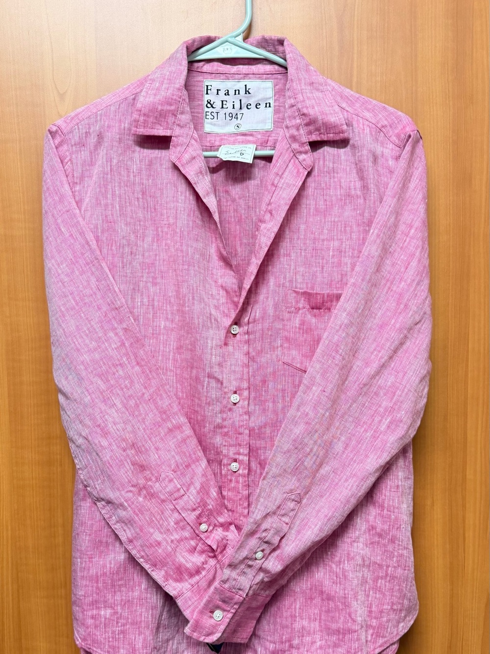 Frank & Eileen Eileen Pink Button-Down Shirt – Size Small